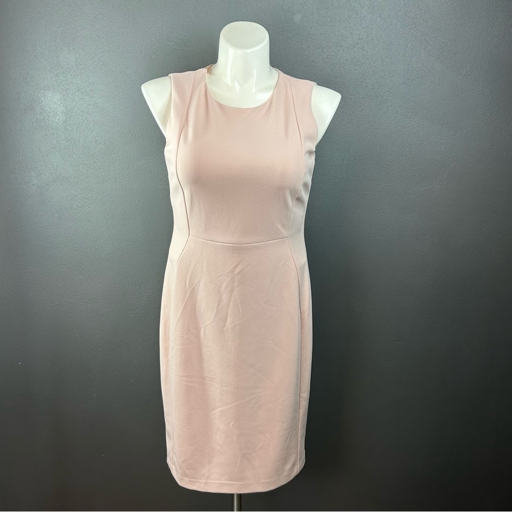 Calvin Klein Women's Light Pink Blush Sleeveless Sheath Dress